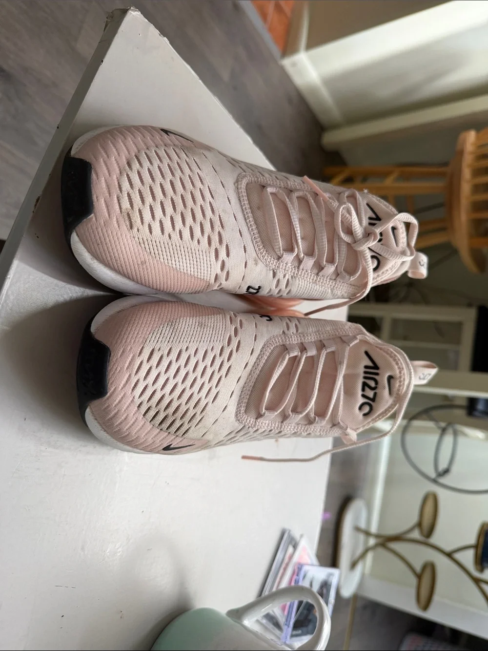 Nike Women’s Air Max 270 Sneakers - Blush Pink Black Accents